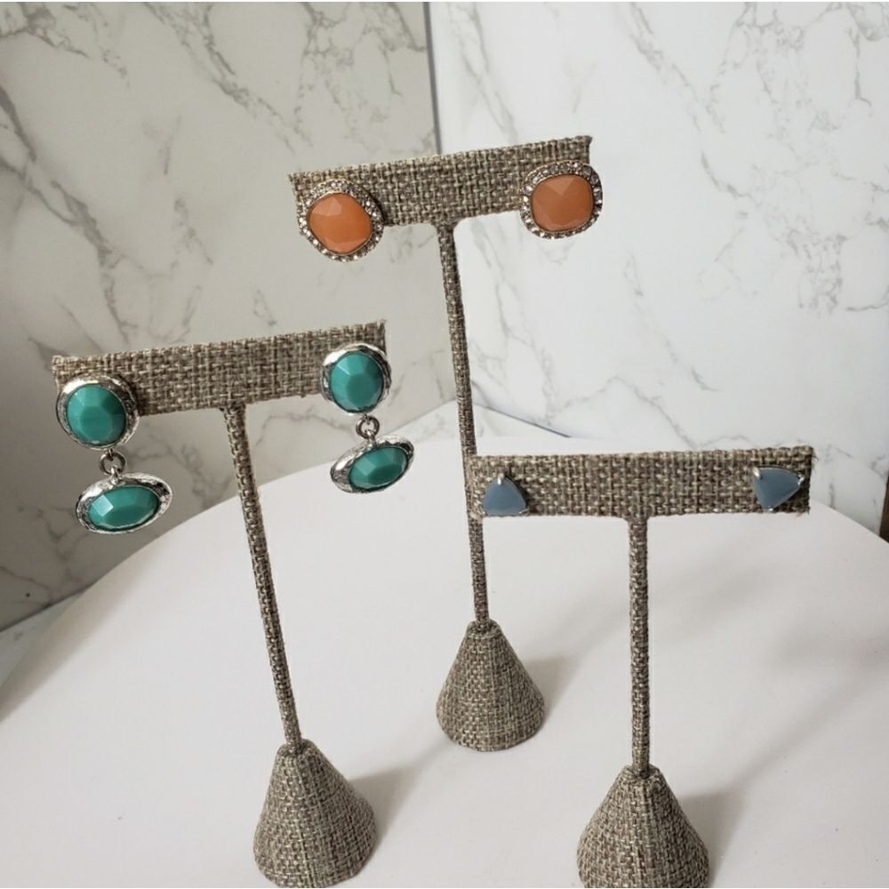 SET OF 3 Resin Pierced Earrings Variety